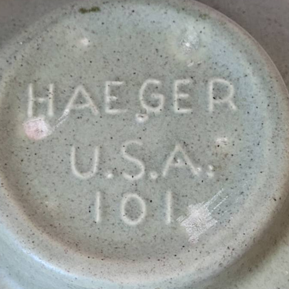 Vintage Haeger USA Green Glazed Bowl - Picture 5 of 6